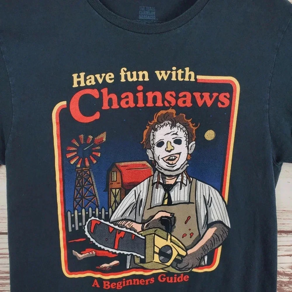 Texas Chansaw Massacre Steven Rhodes Mens Small Have Fun With Chainsaws T-Shirt - Picture 3 of 10